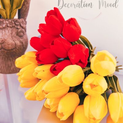 Szilikon tulipán 9 szál / csomag - sárga