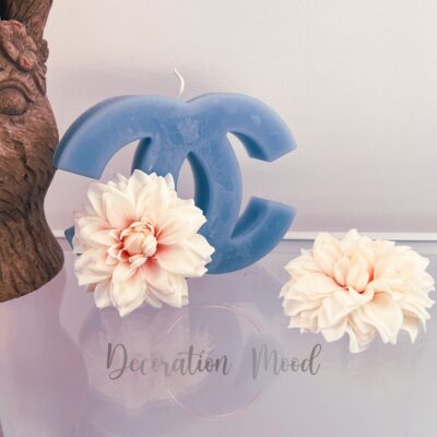 Dáliafej - 9cm (fehér-rózsaszín)