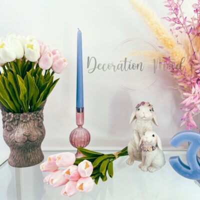 Szilikon tulipán 9 szál / csomag - rózsaszín