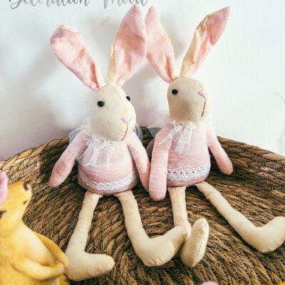 Textil nyuszi - rózsaszín