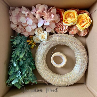 DIY box - Flower kopogtató / 30 cm (választható színben) - sárga